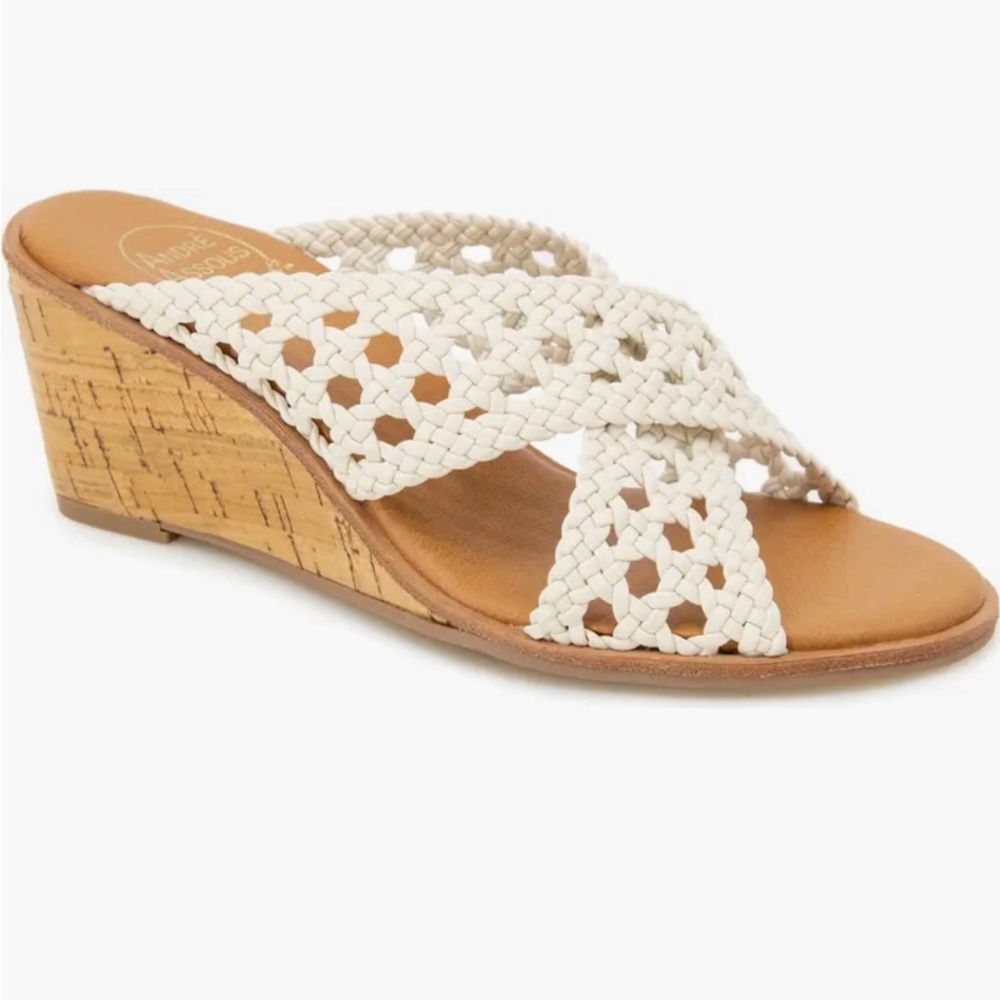 White Wedge Sandals, Size 11